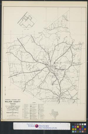 Primary view of object titled 'General highway map Walker County Texas'.