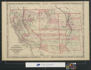 Primary view of object titled 'Johnson's California with territories of Utah, Nevada, Colorado, New Mexico and Arizona.'.