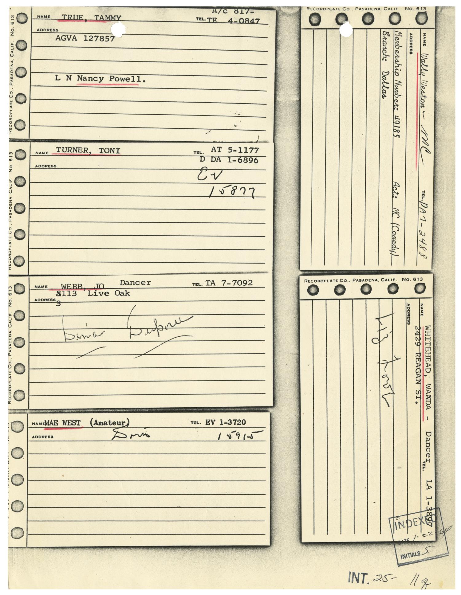 [Addresses and Notes by Jack Ruby, Duplicate]
                                                
                                                    [Sequence #]: 3 of 18
                                                