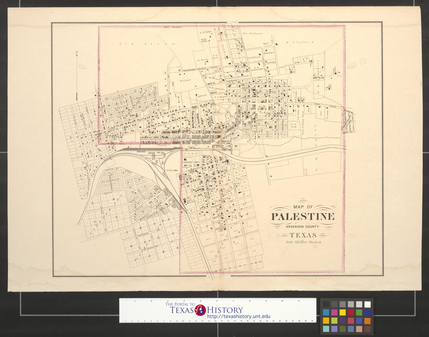 Map of Palestine: Anderson County, Texas.
                                                
                                                    [Sequence #]: 1 of 2
                                                
