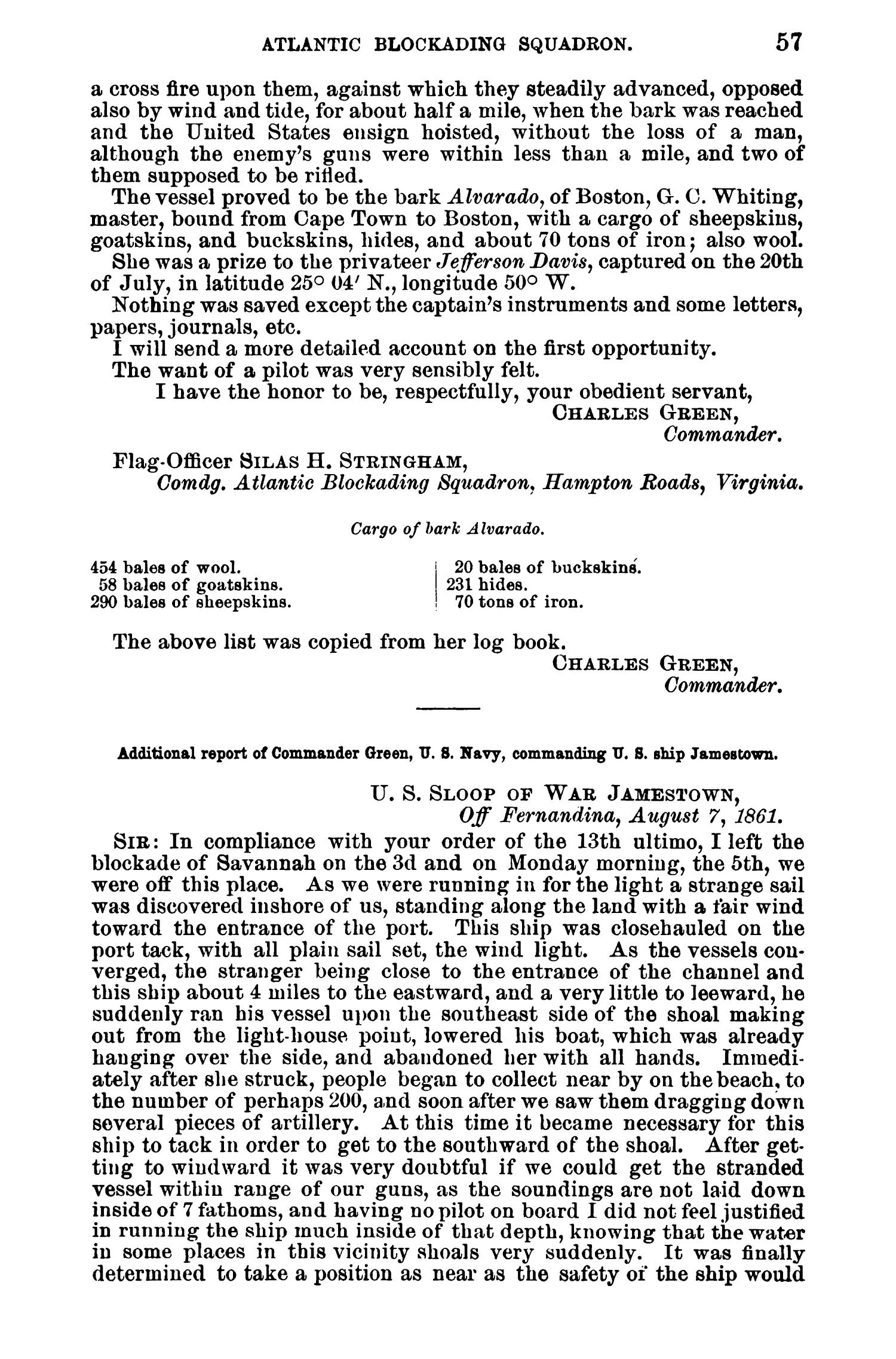 Official Records of the Union and Confederate Navies in the War of the Rebellion. Series 1, Volume 6.
                                                
                                                    57
                                                