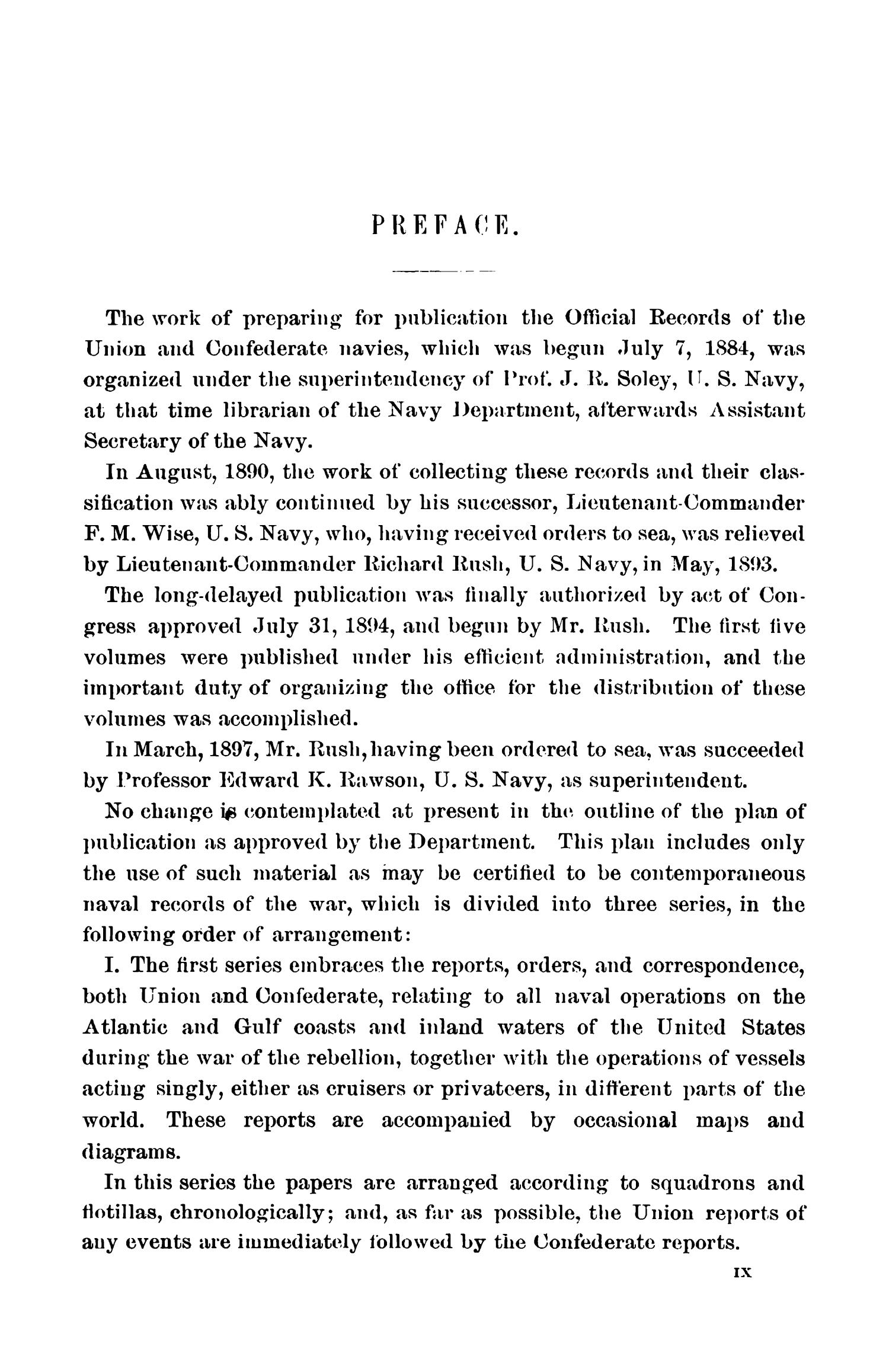 Official Records of the Union and Confederate Navies in the War of the Rebellion. Series 1, Volume 8.
                                                
                                                    IX
                                                