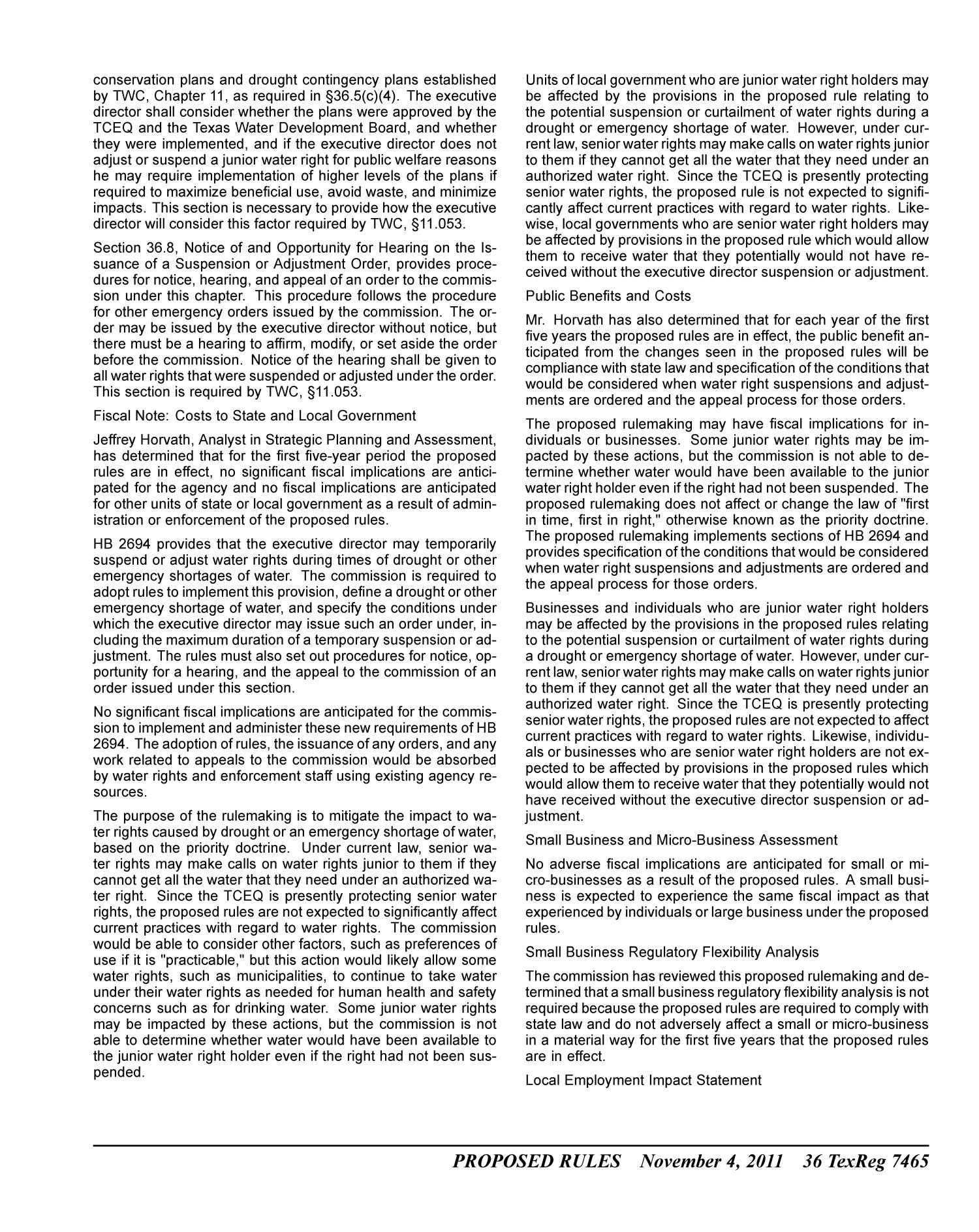 Texas Register, Volume 36, Number 44, Pages 7417-7610, November 4, 2011
                                                
                                                    7465
                                                