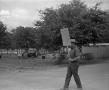 Thumbnail image of item number 1 in: 'Unidentified Man at Sam P. Wallace Company Labor Strike'.
