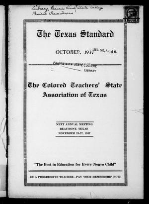 Primary view of object titled 'The Texas Standard, Volume 11, Number 1, October 1937'.
