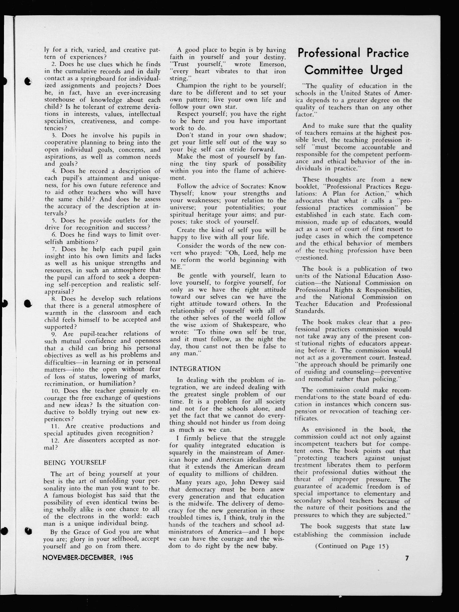 The Texas Standard, Volume [39], Number [5], November-December 1965
                                                
                                                    7
                                                