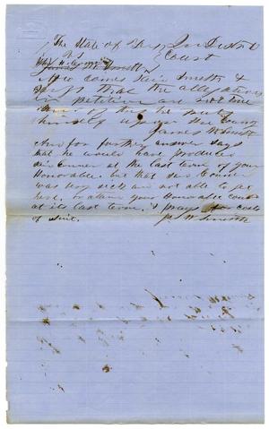 Primary view of object titled 'Documents pertaining to the case of The State of Texas vs. John H. Conner, cause no. 319, 1853'.