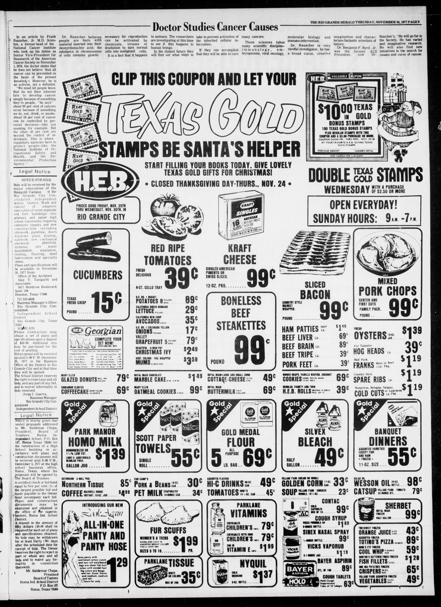 Rio Grande Herald (Rio Grande City, Tex.), Vol. 35, No. 6, Ed. 1 Thursday, November 24, 1977
                                                
                                                    [Sequence #]: 9 of 10
                                                