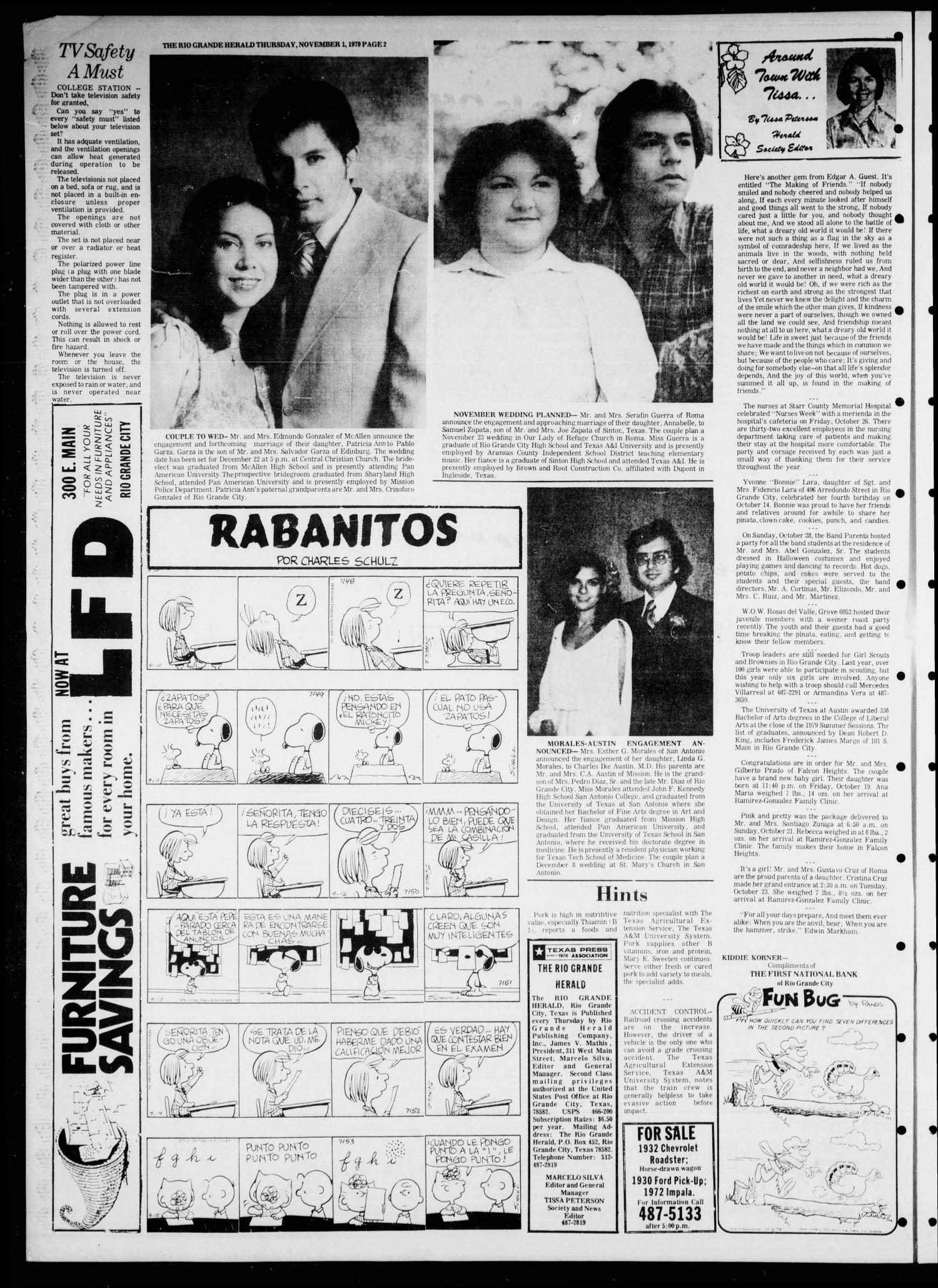 Rio Grande Herald (Rio Grande City, Tex.), Vol. 35, No. 7, Ed. 1 Thursday, November 1, 1979
                                                
                                                    [Sequence #]: 2 of 10
                                                