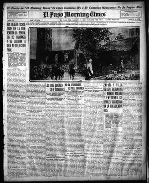 Primary view of object titled 'El Paso Morning Times (El Paso, Tex.), Vol. 35TH YEAR, Ed. 1, Saturday, October 31, 1914'.