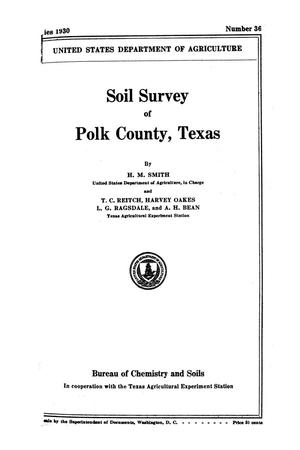 Primary view of object titled 'Soil survey of Polk County, Texas'.