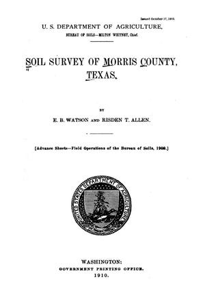 Primary view of object titled 'Soil Survey of Morris County, Texas'.