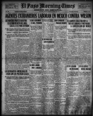 Primary view of object titled 'El Paso Morning Times (El Paso, Tex.), Vol. 36TH YEAR, Ed. 1, Tuesday, June 6, 1916'.