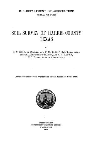 Primary view of object titled 'Soil survey of Harris County, Texas'.