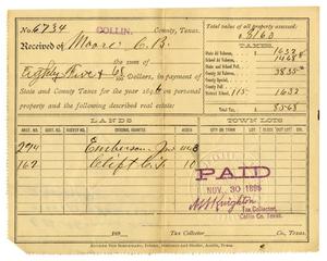 Primary view of object titled '[Property Tax Receipt, November 30, 1896]'.