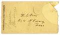 Primary view of [Envelope for H. S. Moore]