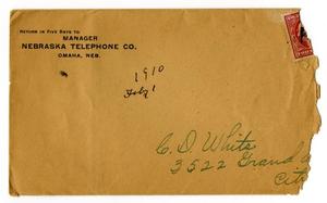 Primary view of object titled '[Envelope, February 1, 1910]'.