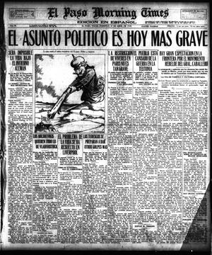 Primary view of object titled 'El Paso Morning Times (El Paso, Tex.), Vol. 38TH YEAR, Ed. 1, Sunday, April 21, 1918'.