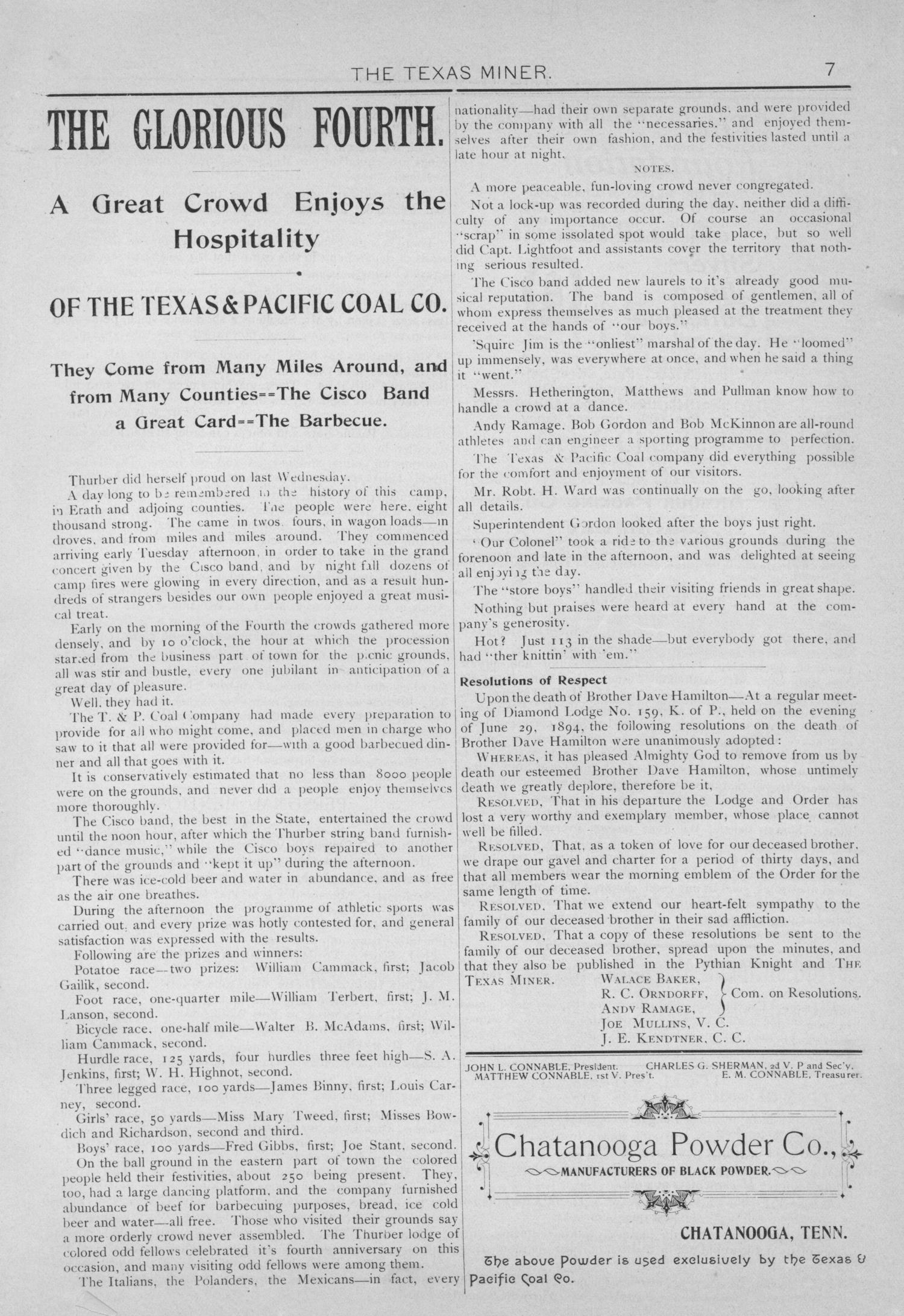 The Texas Miner, Volume 1, Number 25, July 7, 1894
                                                
                                                    7
                                                
