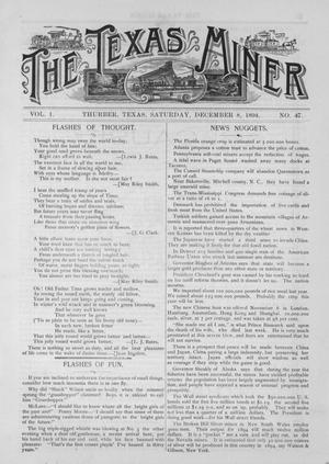 Primary view of object titled 'The Texas Miner, Volume 1, Number 47, December 8, 1894'.