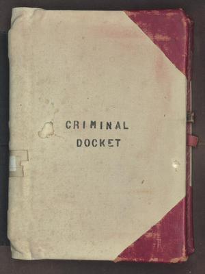 Primary view of object titled '[Criminal Docket District Court, Cooke County , 1874-1877]'.