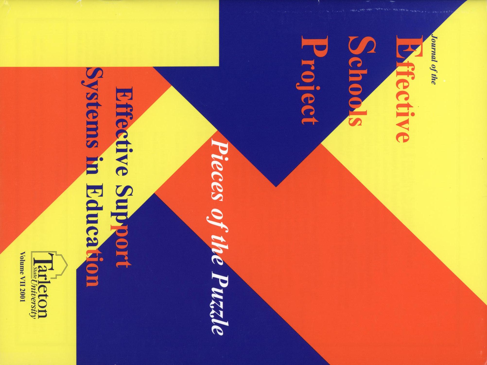 Journal of the Effective Schools Project, Volume 7, 2001
                                                
                                                    Front Cover
                                                