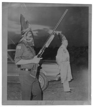 Primary view of object titled '[Two Men in Ku Klux Klan Hoods]'.