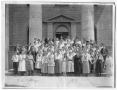 Photograph: [Students on Steps of Building]