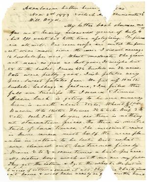 Primary view of object titled '[Letter from Charles B. Moore to Will Boyd, November 3, 1873]'.