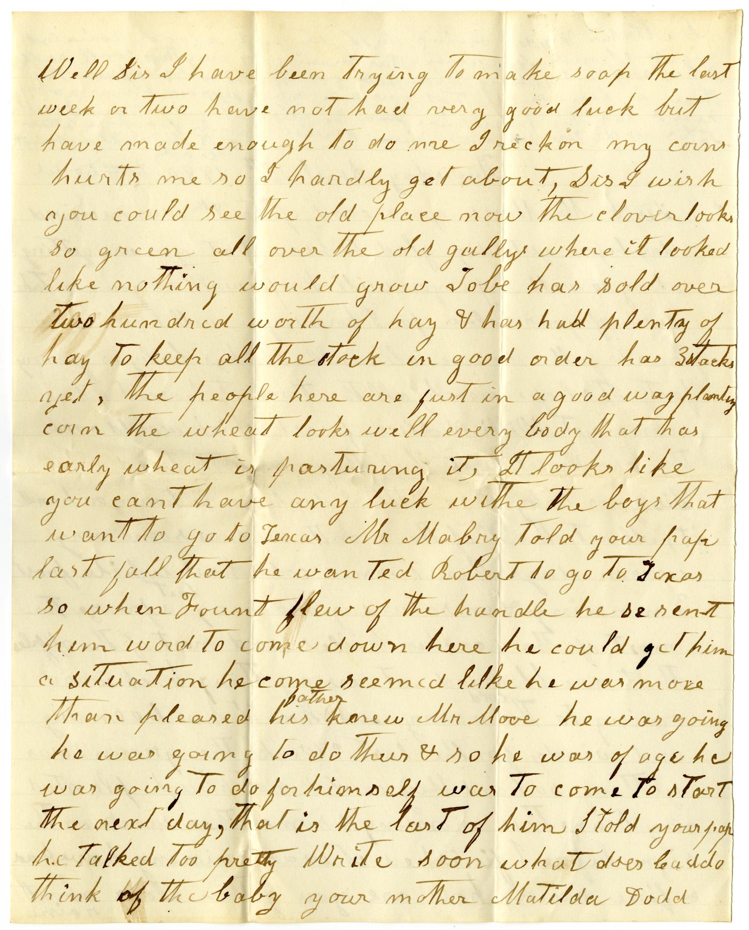 [Letter from William and Matilda Dodd to Charles B. Moore and Mary Ann Dodd Moore, April 15, 1880]
                                                
                                                    [Sequence #]: 2 of 4
                                                