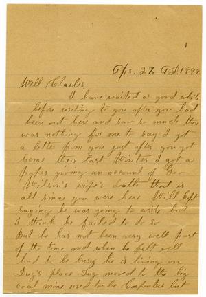 Primary view of object titled '[Letter from Anna Boyd to Charles B. Moore, April 27, 1899]'.