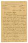 Letter: [Letter from Claude D. White to Linnet Moore White, May 19, 1901]