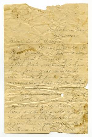 Primary view of object titled '[Letter from Birdie McGee to Mary Moore, February 28, 1906]'.