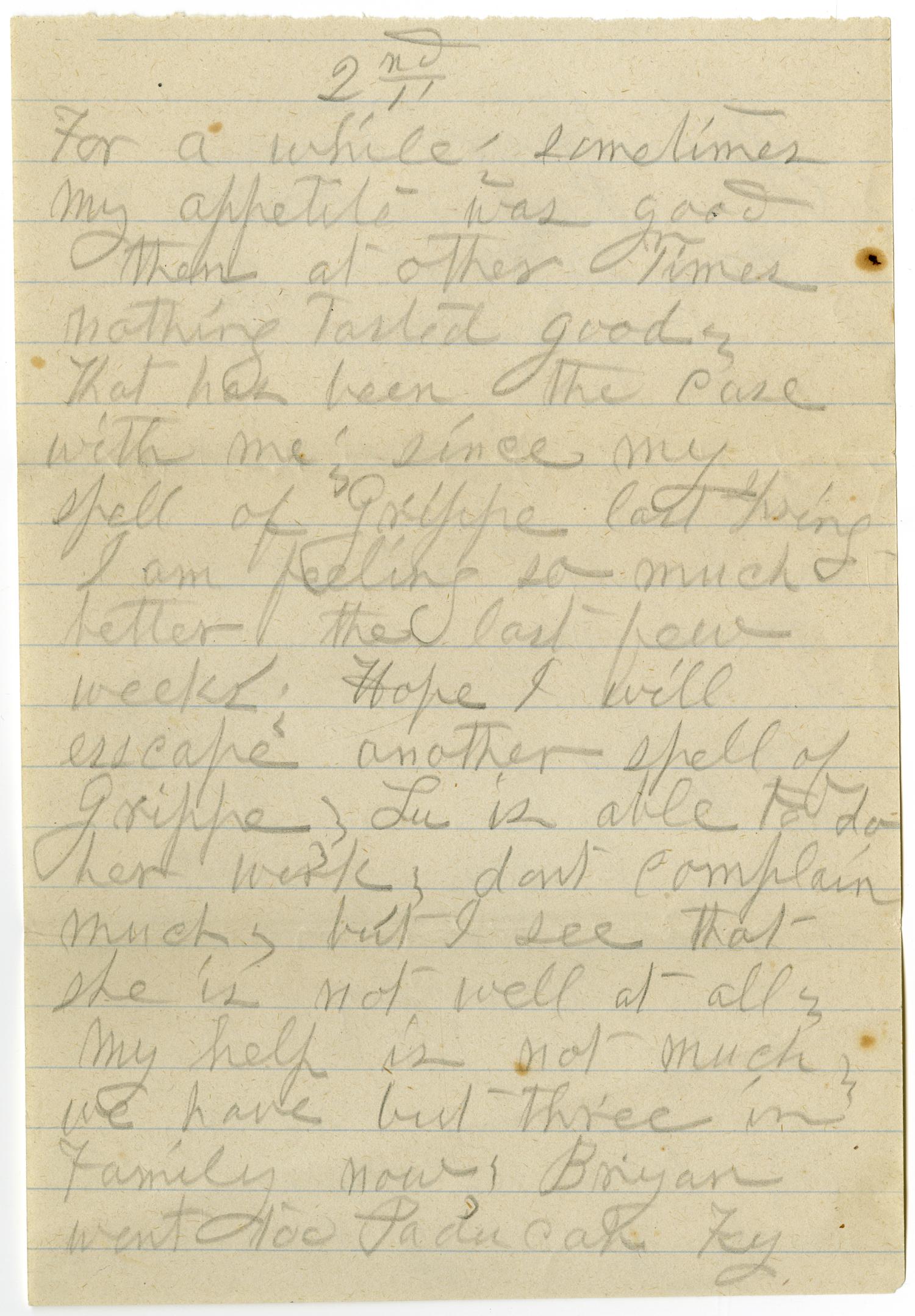 [Letter from Sally Thornhill to Mary Moore, Linnet White, and Family, December 24, 1915]
                                                
                                                    [Sequence #]: 2 of 12
                                                