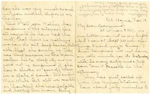 Primary view of object titled '[Letter from Cora Robertson to Linnet White,  November 19, 1917]'.