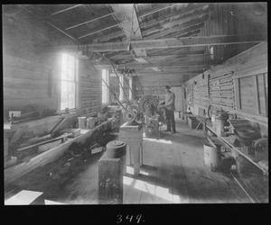 Primary view of object titled '[Filing and Tool Room in the Planing Mill]'.