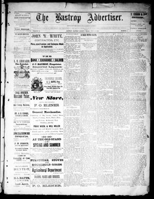 Primary view of object titled 'The Bastrop Advertiser (Bastrop, Tex.), Vol. 34, No. 24, Ed. 1 Saturday, July 23, 1892'.