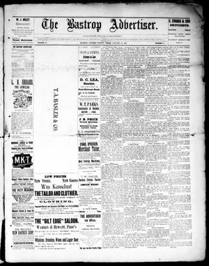 Primary view of object titled 'The Bastrop Advertiser (Bastrop, Tex.), Vol. 35, No. 49, Ed. 1 Saturday, January 20, 1894'.