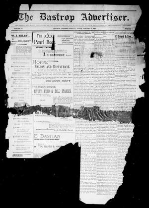 Primary view of object titled 'The Bastrop Advertiser (Bastrop, Tex.), Vol. 40, No. 1, Ed. 1 Sunday, January 5, 1896'.