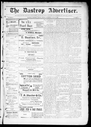 Primary view of object titled 'The Bastrop Advertiser (Bastrop, Tex.), Vol. 48, No. 25, Ed. 1 Saturday, June 23, 1900'.