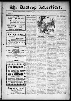 Primary view of object titled 'The Bastrop Advertiser (Bastrop, Tex.), Vol. 55, No. 16, Ed. 1 Saturday, July 20, 1907'.
