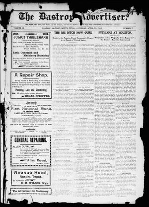 Primary view of object titled 'The Bastrop Advertiser (Bastrop, Tex.), Vol. 52, No. 7, Ed. 1 Saturday, April 30, 1904'.