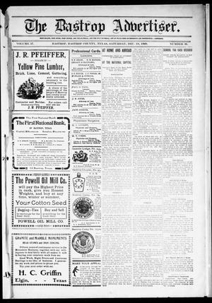 Primary view of object titled 'The Bastrop Advertiser (Bastrop, Tex.), Vol. 57, No. 36, Ed. 1 Saturday, December 18, 1909'.