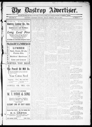Primary view of object titled 'The Bastrop Advertiser (Bastrop, Tex.), Vol. 61, No. 3, Ed. 1 Friday, May 9, 1913'.