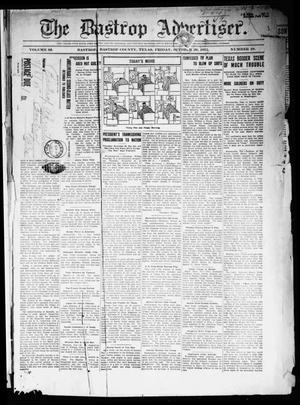 Primary view of object titled 'The Bastrop Advertiser (Bastrop, Tex.), Vol. 63, No. 28, Ed. 1 Friday, October 29, 1915'.