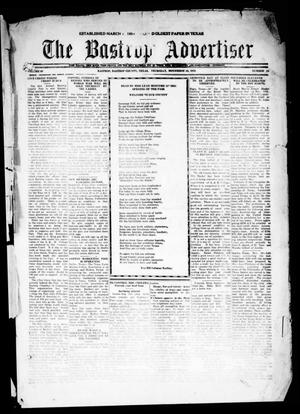 Primary view of object titled 'The Bastrop Advertiser (Bastrop, Tex.), Vol. 69, No. 15, Ed. 1 Thursday, November 10, 1921'.