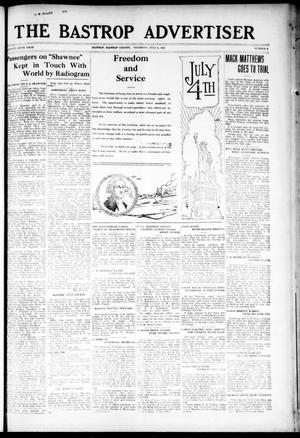 Primary view of object titled 'The Bastrop Advertiser (Bastrop, Tex.), Vol. 76, No. 6, Ed. 1 Thursday, July 4, 1929'.