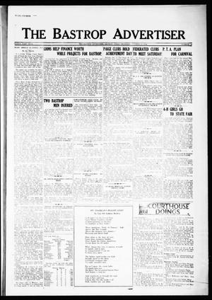 Primary view of object titled 'The Bastrop Advertiser (Bastrop, Tex.), Vol. 81, No. 29, Ed. 1 Thursday, October 11, 1934'.