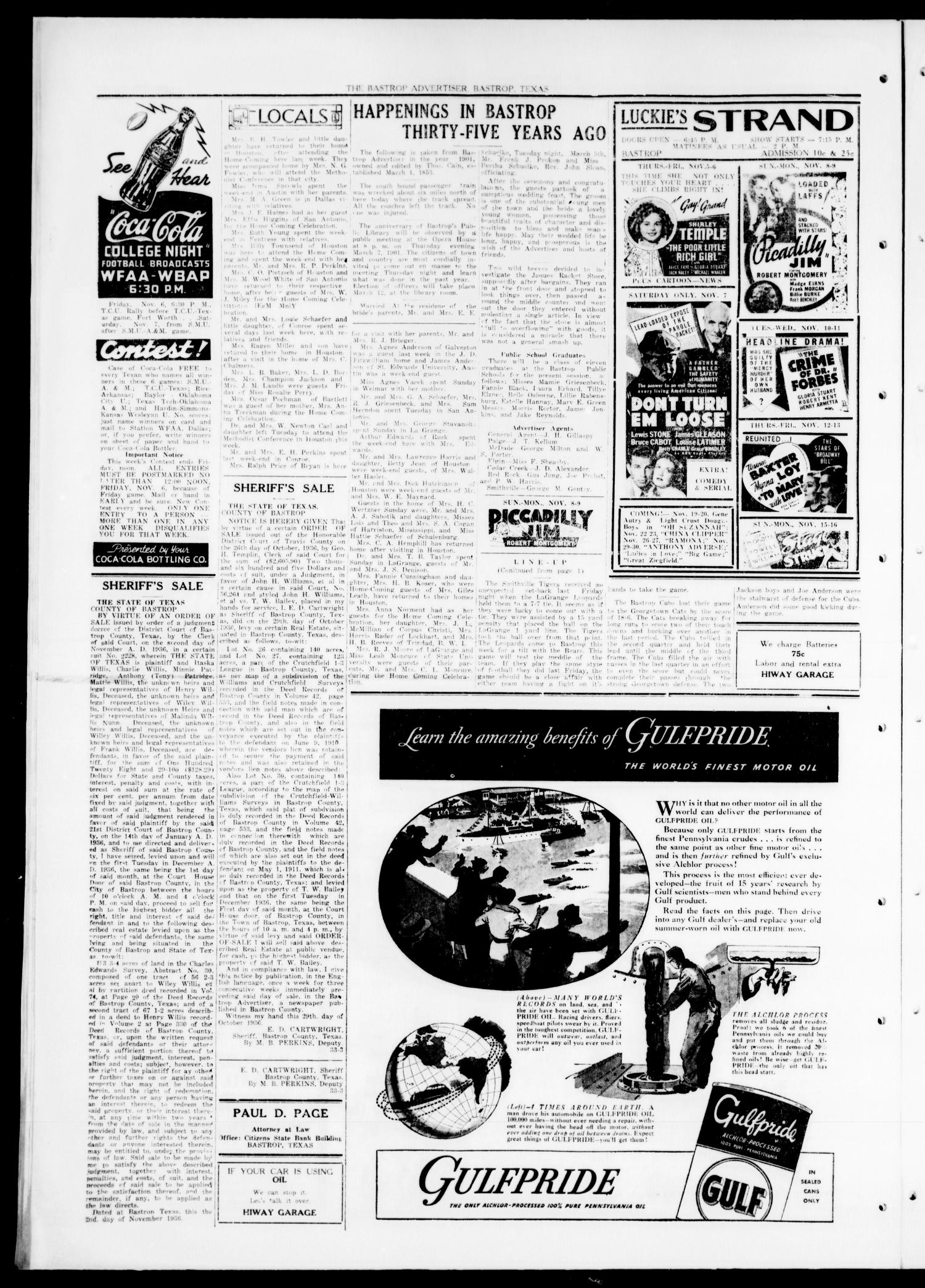 Bastrop Advertiser (Bastrop, Tex.), Vol. 83, No. 33, Ed. 1 Thursday, November 5, 1936
                                                
                                                    [Sequence #]: 4 of 4
                                                