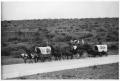 Photograph: Texas Sesquicentennial Wagon Train on Its Way from Whiteflat to Matad…